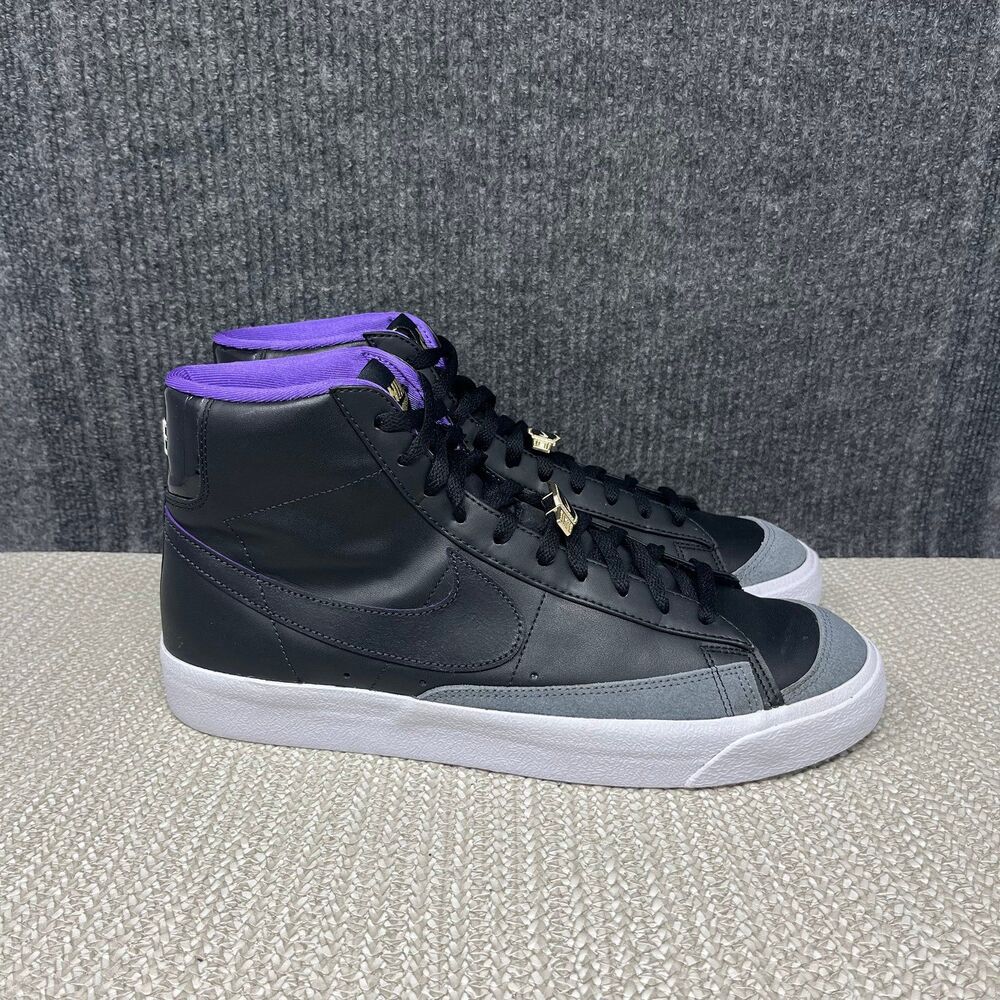 Nike Blazer Mid ‘77 EMB World Champs Black Purple Shoes Mens 12.5 DQ8767-001